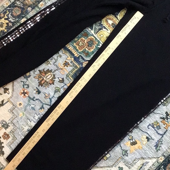 VTG 90s L.A.BLUES ‘Active’ Black Silver Sequin Side Seams with Pockets - Picture 6 of 9